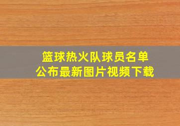 篮球热火队球员名单公布最新图片视频下载