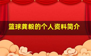 篮球龚毅的个人资料简介