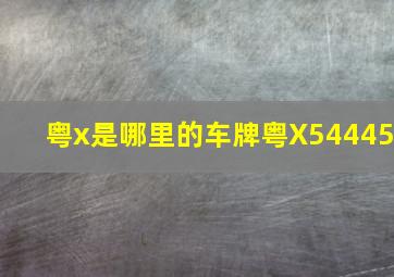 粤x是哪里的车牌粤X54445