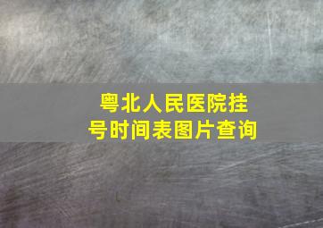 粤北人民医院挂号时间表图片查询