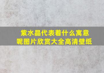 紫水晶代表着什么寓意呢图片欣赏大全高清壁纸