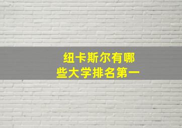 纽卡斯尔有哪些大学排名第一