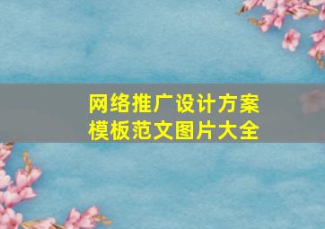 网络推广设计方案模板范文图片大全