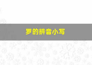 罗的拼音小写