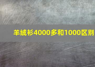 羊绒衫4000多和1000区别