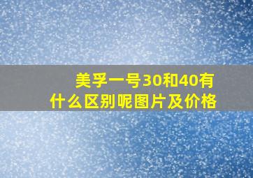 美孚一号30和40有什么区别呢图片及价格