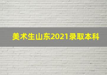 美术生山东2021录取本科