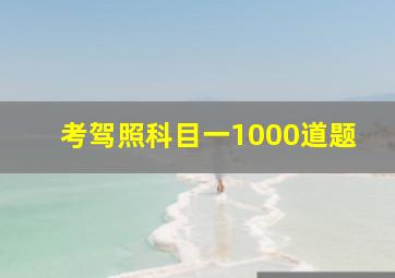 考驾照科目一1000道题