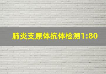 肺炎支原体抗体检测1:80