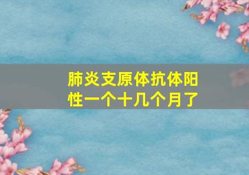 肺炎支原体抗体阳性一个十几个月了