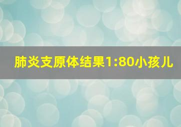 肺炎支原体结果1:80小孩儿