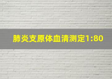 肺炎支原体血清测定1:80