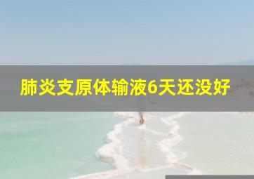 肺炎支原体输液6天还没好