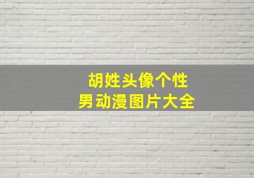 胡姓头像个性男动漫图片大全