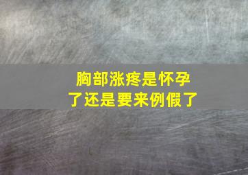 胸部涨疼是怀孕了还是要来例假了