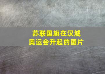 苏联国旗在汉城奥运会升起的图片