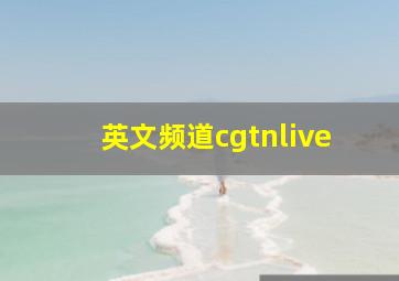 英文频道cgtnlive