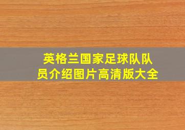 英格兰国家足球队队员介绍图片高清版大全