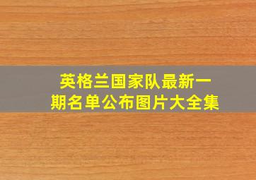 英格兰国家队最新一期名单公布图片大全集