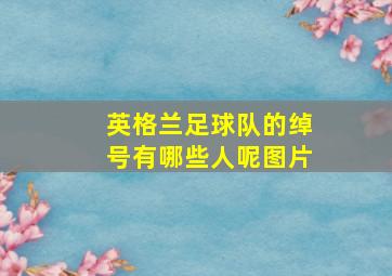 英格兰足球队的绰号有哪些人呢图片