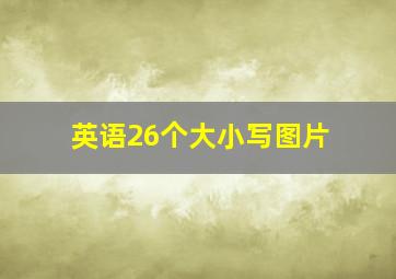 英语26个大小写图片