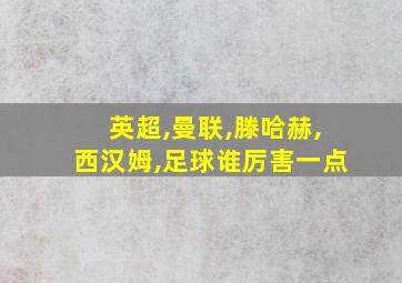 英超,曼联,滕哈赫,西汉姆,足球谁厉害一点