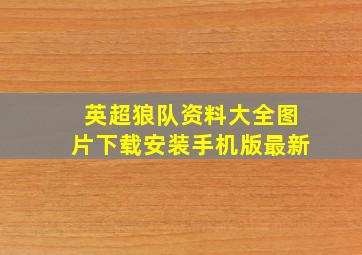 英超狼队资料大全图片下载安装手机版最新