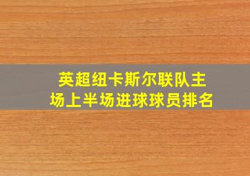 英超纽卡斯尔联队主场上半场进球球员排名