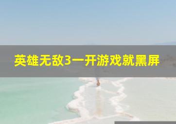 英雄无敌3一开游戏就黑屏