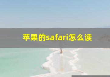 苹果的safari怎么读