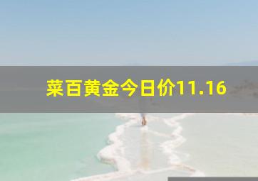 菜百黄金今日价11.16