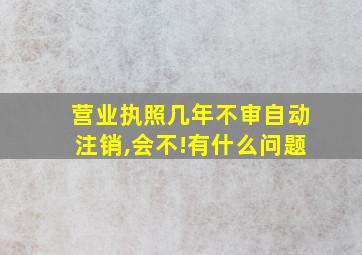 营业执照几年不审自动注销,会不!有什么问题