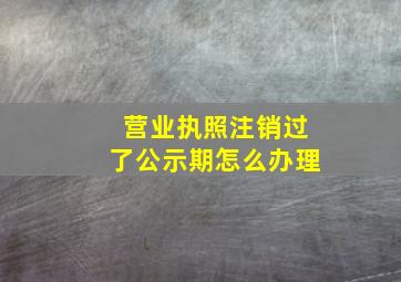 营业执照注销过了公示期怎么办理