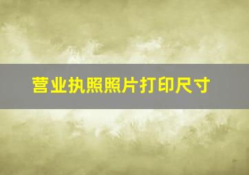 营业执照照片打印尺寸