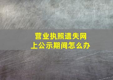 营业执照遗失网上公示期间怎么办