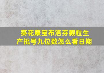 葵花康宝布洛芬颗粒生产批号九位数怎么看日期