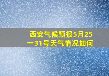 西安气候预报5月25一31号天气情况如何