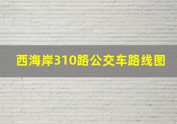 西海岸310路公交车路线图