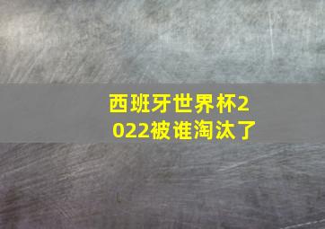 西班牙世界杯2022被谁淘汰了