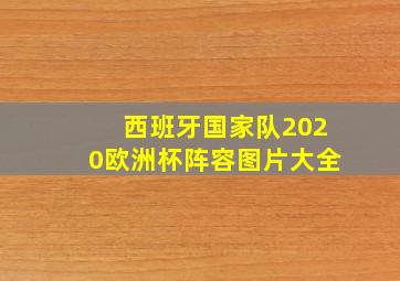 西班牙国家队2020欧洲杯阵容图片大全