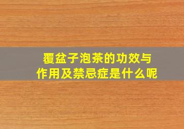 覆盆子泡茶的功效与作用及禁忌症是什么呢