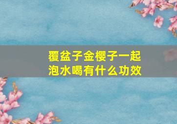 覆盆子金樱子一起泡水喝有什么功效