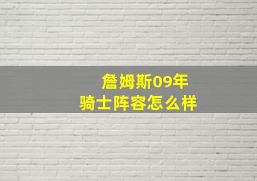 詹姆斯09年骑士阵容怎么样