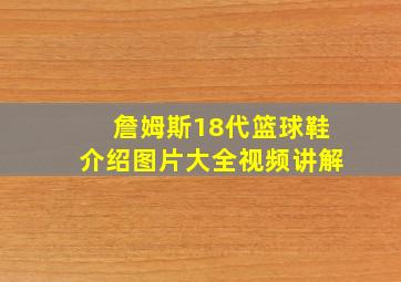 詹姆斯18代篮球鞋介绍图片大全视频讲解