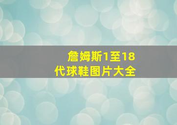 詹姆斯1至18代球鞋图片大全