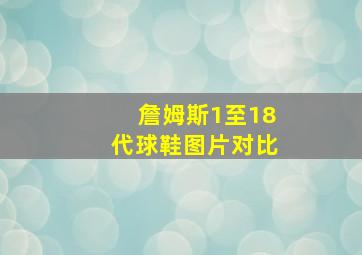 詹姆斯1至18代球鞋图片对比