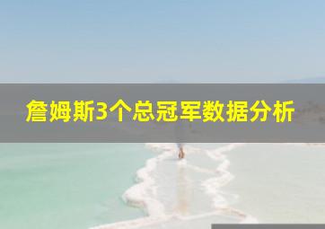 詹姆斯3个总冠军数据分析