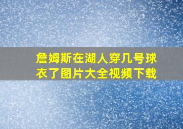 詹姆斯在湖人穿几号球衣了图片大全视频下载