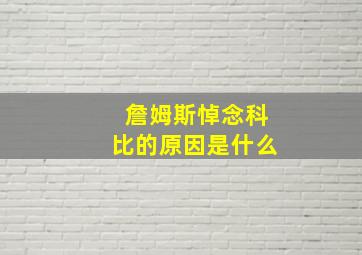 詹姆斯悼念科比的原因是什么