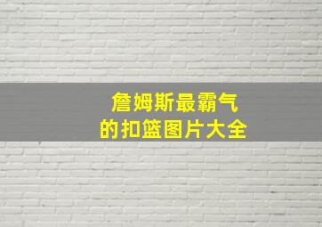 詹姆斯最霸气的扣篮图片大全